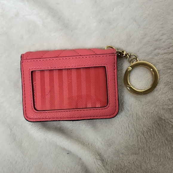 Victoria's Secret Pink Quilted Wristlet/ coin purse key chain - Picture 2 of 10